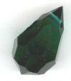 1 12x20mm Preciosa Emerald Tear Drop